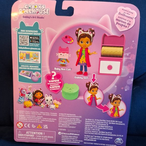 Gabby’s Dollhouse, Art Studio Set with 2 Toy Figures, 2 Accessories, Deliver - Picture 3 of 6